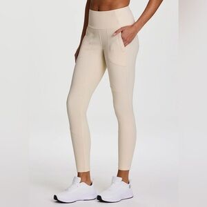 Avalanche Riley Hybrid Woven Stretch Pants Leggings - Sz S - beige - outdoor